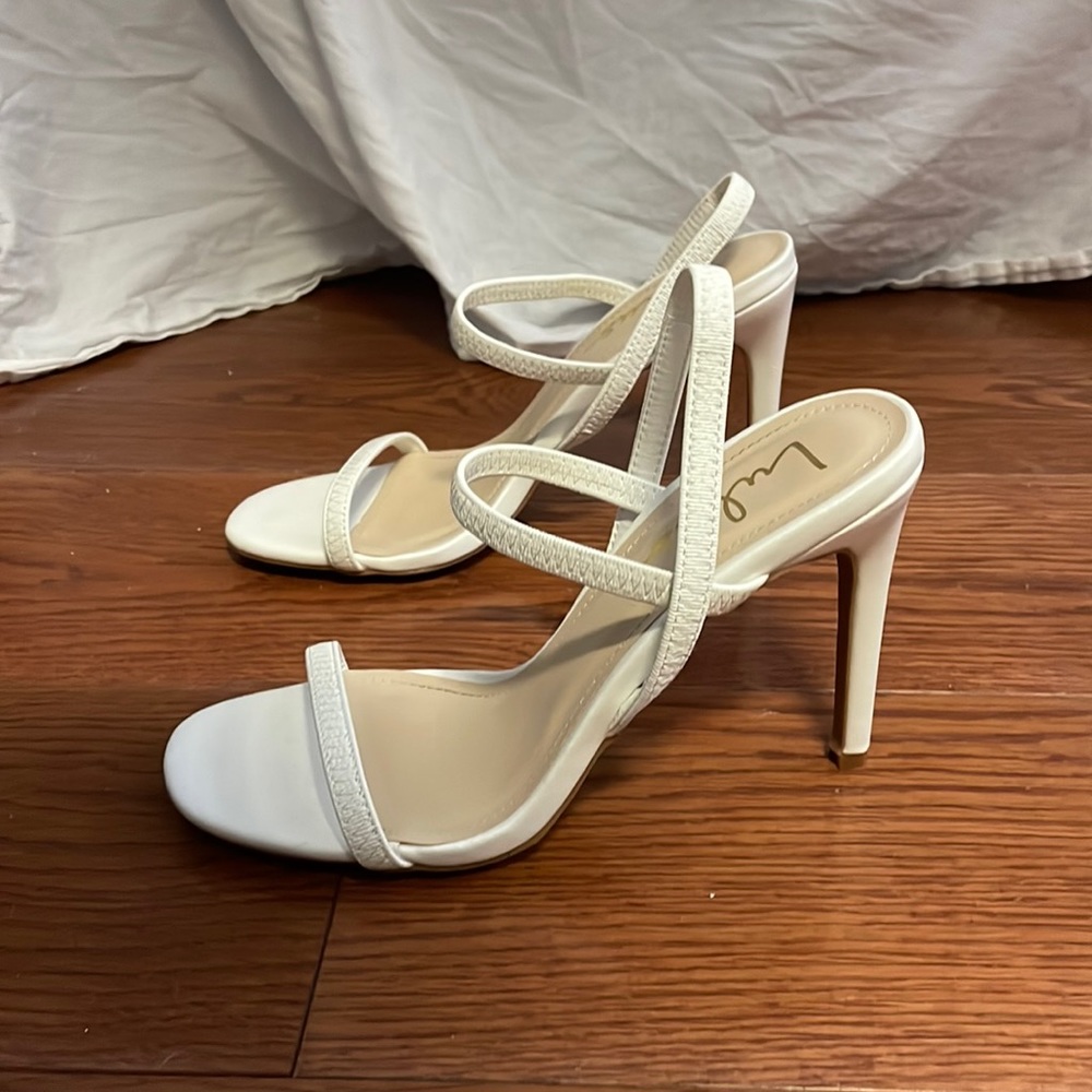 White lulus heels